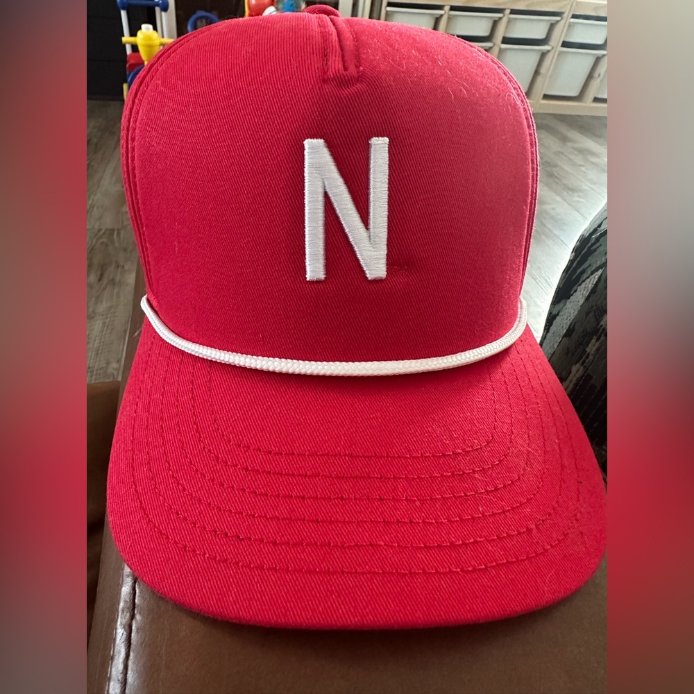 Nebraska Red Cap with White Lettering
